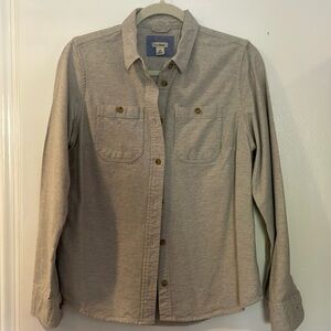 LLBean xsmall button down heavy cotton blouse.
